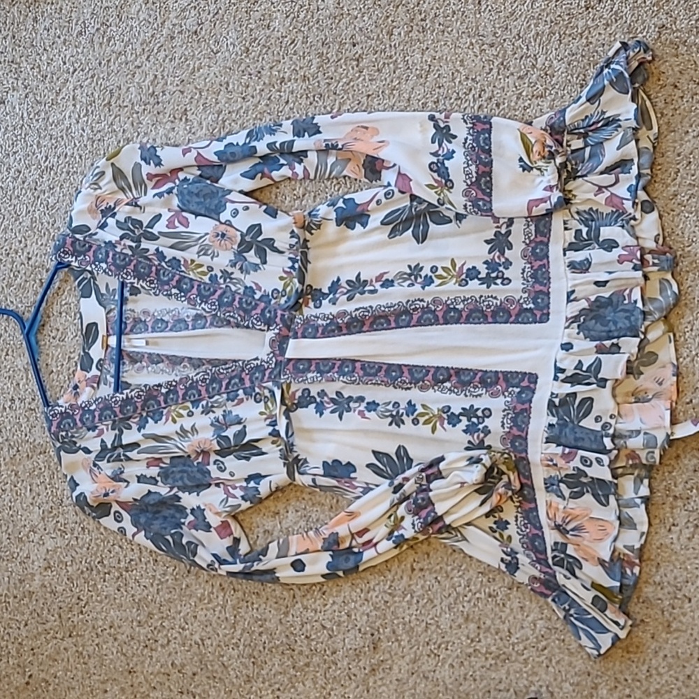 Free People Size 2 V-neck Tie-back Tunic